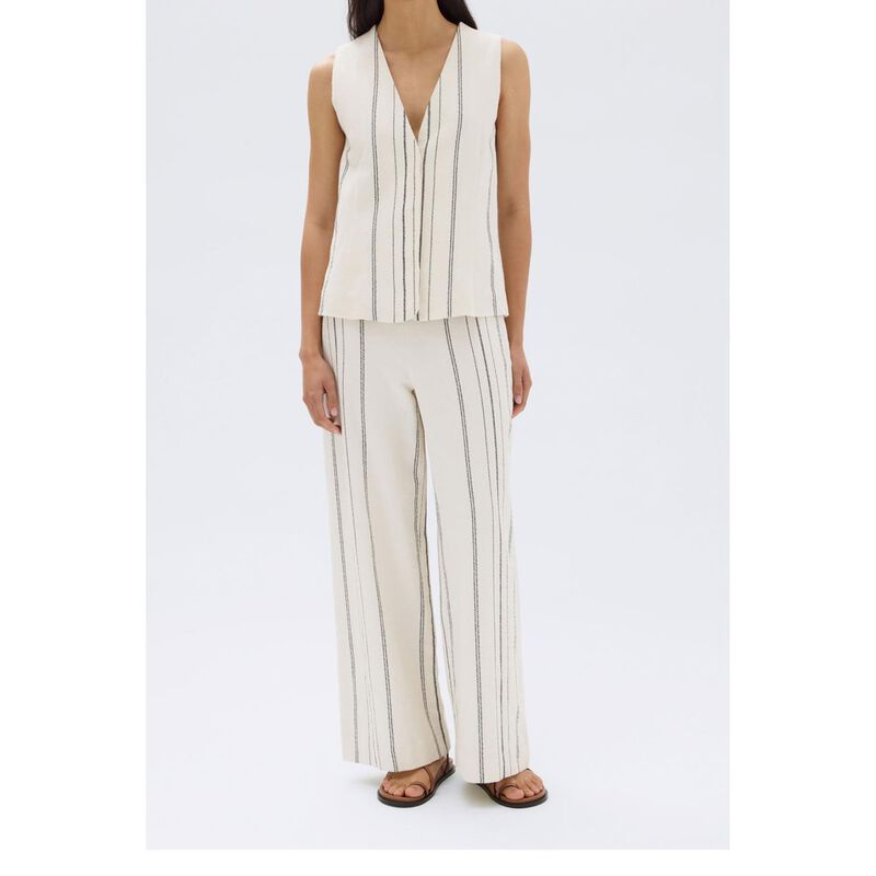 Assembly Label Matera Stripe Vest Cream/Black image number 3